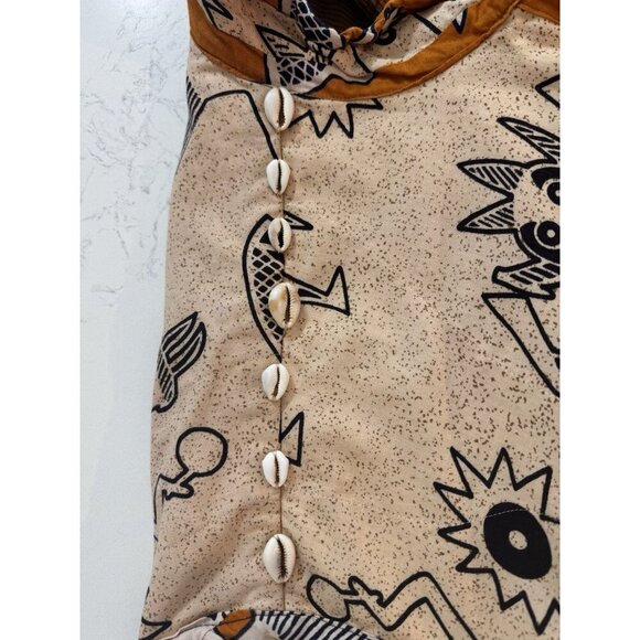 Rare Handmade One-of-A-Kind African Tribal Jacket Reversible Dindga Cowrie Shell - Picture 6 of 16